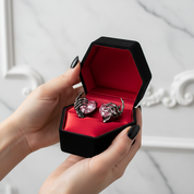 You’ve Got My Heart Forever Gothic Diamond Heart Earrings-Black Diamonds New York