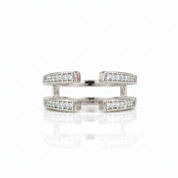 Adjustable Open Guard Diamond Option Enhancer Wedding Band-Black Diamonds New York