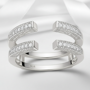 Adjustable Open Guard Diamond Enhancer Wedding Band-Black Diamonds New York