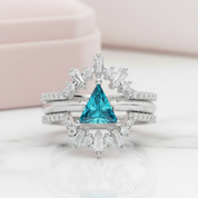 Alchemist 3 Piece Ring Set (Women)- 14k Rose Gold Video Game Inspired Rings-Black Diamonds New York