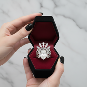 Always and Forever Promise Rings - Oval Cut Diamond Option Gothic Bridal Set in 14K Rose Gold-Black Diamonds New York