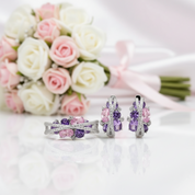 Amethyst & Diamond Option Jewelry Set-Black Diamonds New York