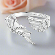 Angel and Demon Wing Adjustable Ring-Black Diamonds New York