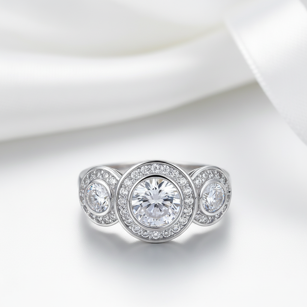 Art Deco 2.50ct Diamond Option Engagement Ring-Black Diamonds New York