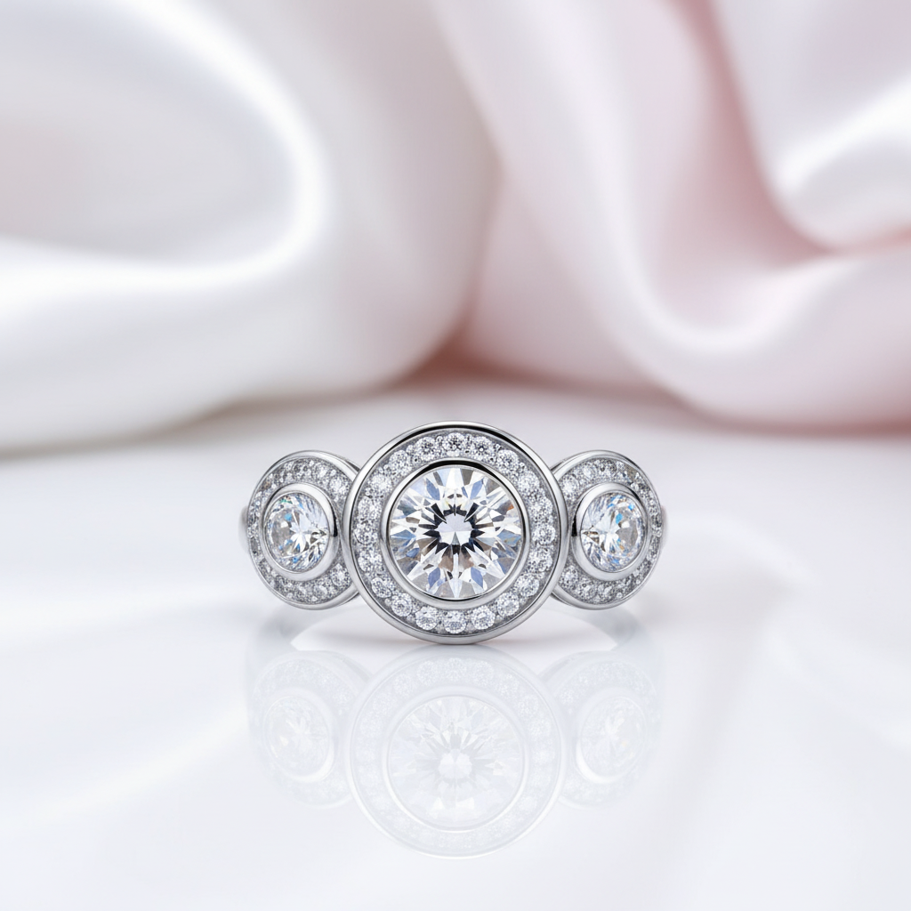 Art Deco 2.50ct Diamond Option Engagement Ring-Black Diamonds New York