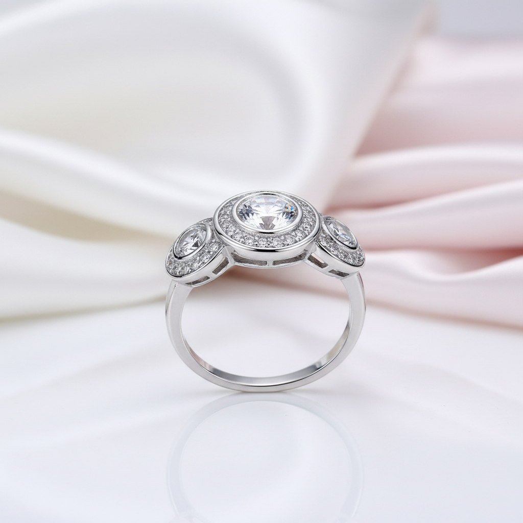 Art Deco 2.50ct Diamond Option Engagement Ring-Black Diamonds New York