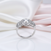 Art Deco 2.50ct Diamond Option Engagement Ring-Black Diamonds New York