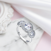 Art Deco 2.50ct Diamond Option Engagement Ring-Black Diamonds New York