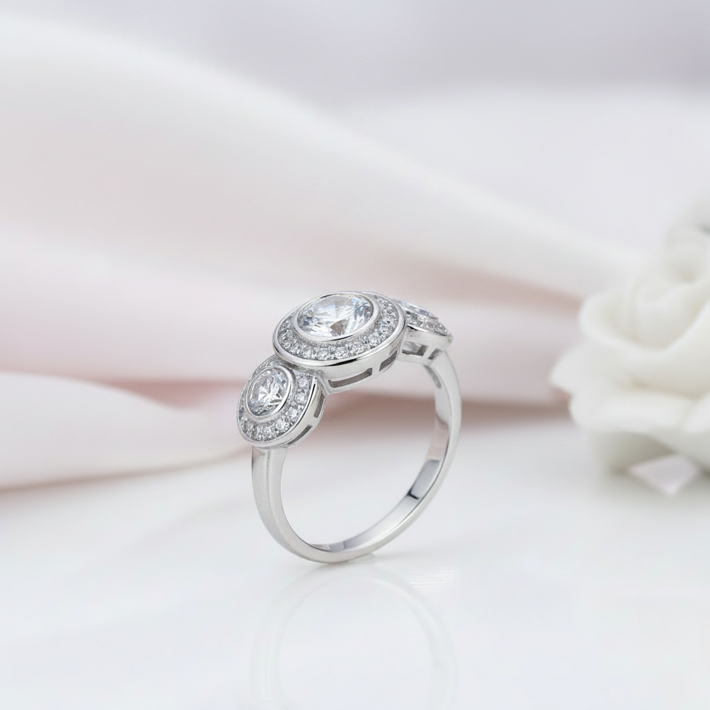 Art Deco 2.50ct Diamond Option Engagement Ring-Black Diamonds New York