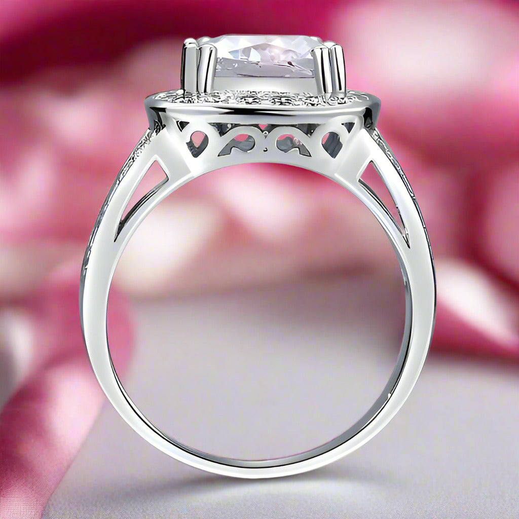 Art Deco 4.0 ct Cushion-Cut Diamond Engagement Ring-Black Diamonds New York