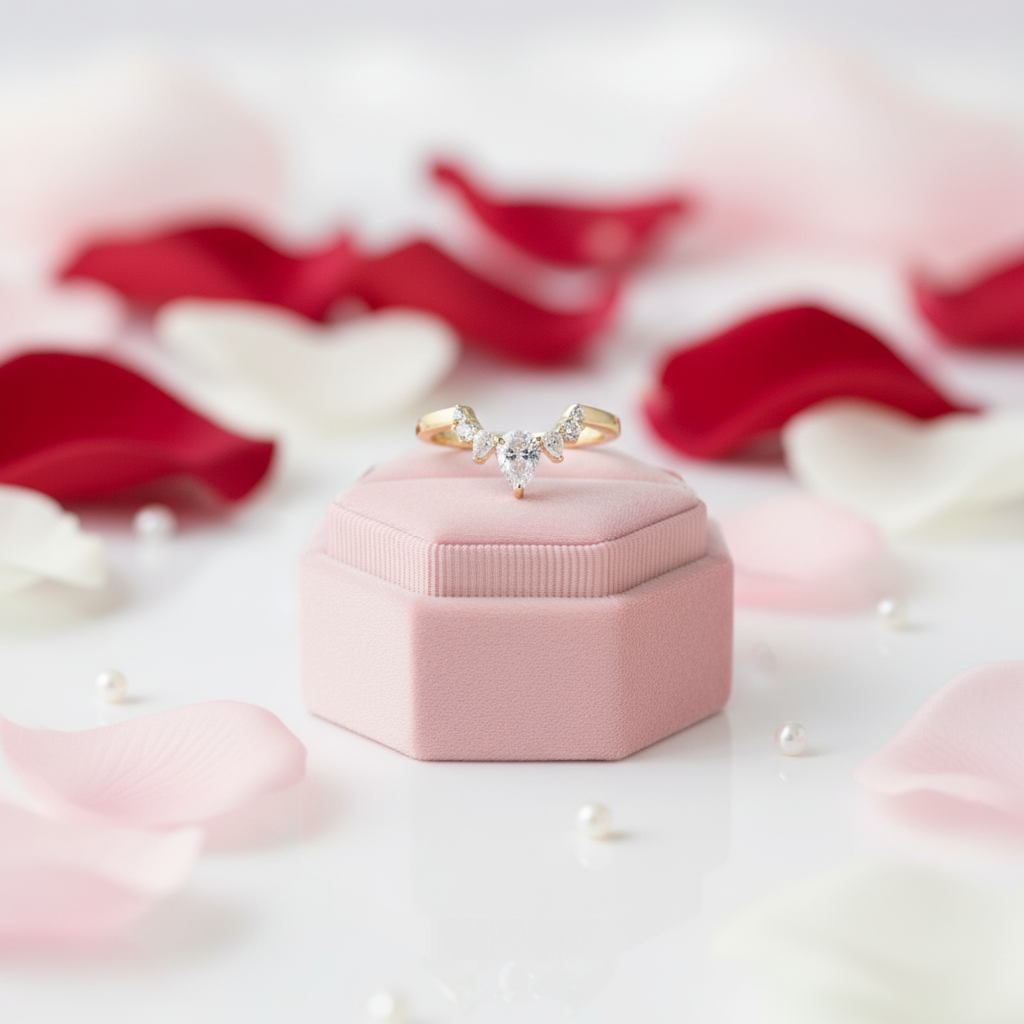 Art Deco Women's Wedding Band-Black Diamonds New York