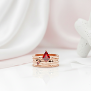 Assassin's Promise Ring Set (Women)- 14k Yellow Gold Video Game Inspired Rings-Black Diamonds New York