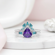 Assasin's Romance Engagement Ring (Women)- 14k Yellow Gold Video Game Inspired Rings-Black Diamonds New York