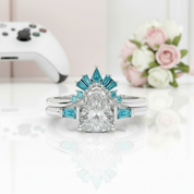 Assasin's Romance Engagement Ring (Women)- 14k Yellow Gold Video Game Inspired Rings-Black Diamonds New York