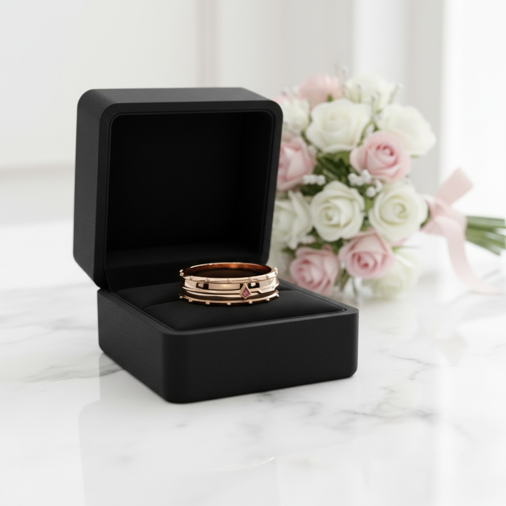 Assasin's Romance (Unisex)- 14k Yellow Gold Video Game Inspired Rings-Black Diamonds New York