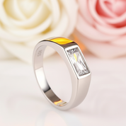 Baguette Cut Men's Wedding Band-Black Diamonds New York