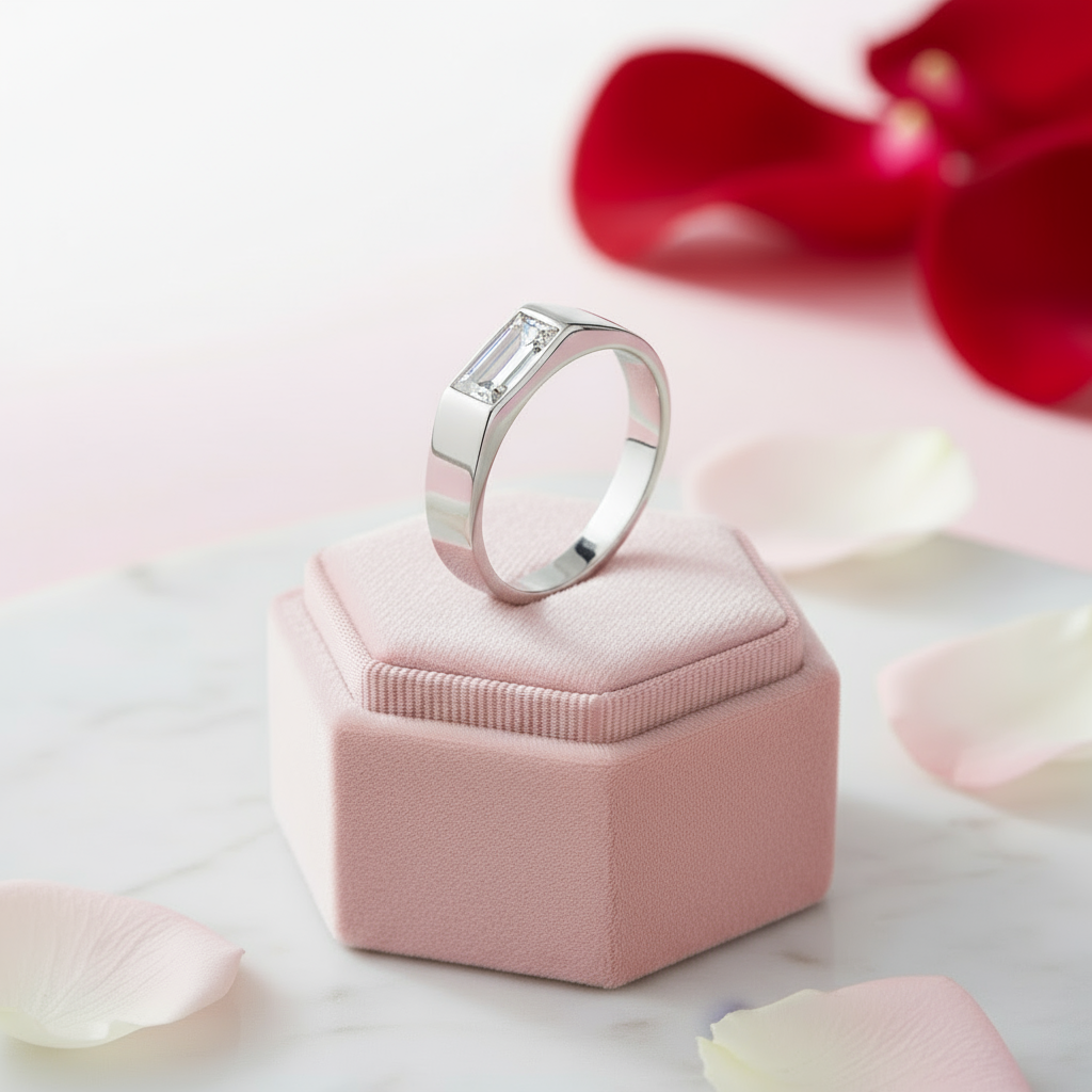 Baguette Cut Men's Wedding Band-Black Diamonds New York