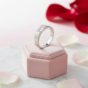 Baguette Cut Men's Wedding Band-Black Diamonds New York