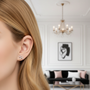 Balloon Dog Screw Stud Earrings-Black Diamonds New York