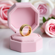 Gold Tungsten Carbide Men's Wedding Band-Black Diamonds New York