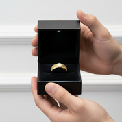 Gold Tungsten Carbide Men's Wedding Band-Black Diamonds New York