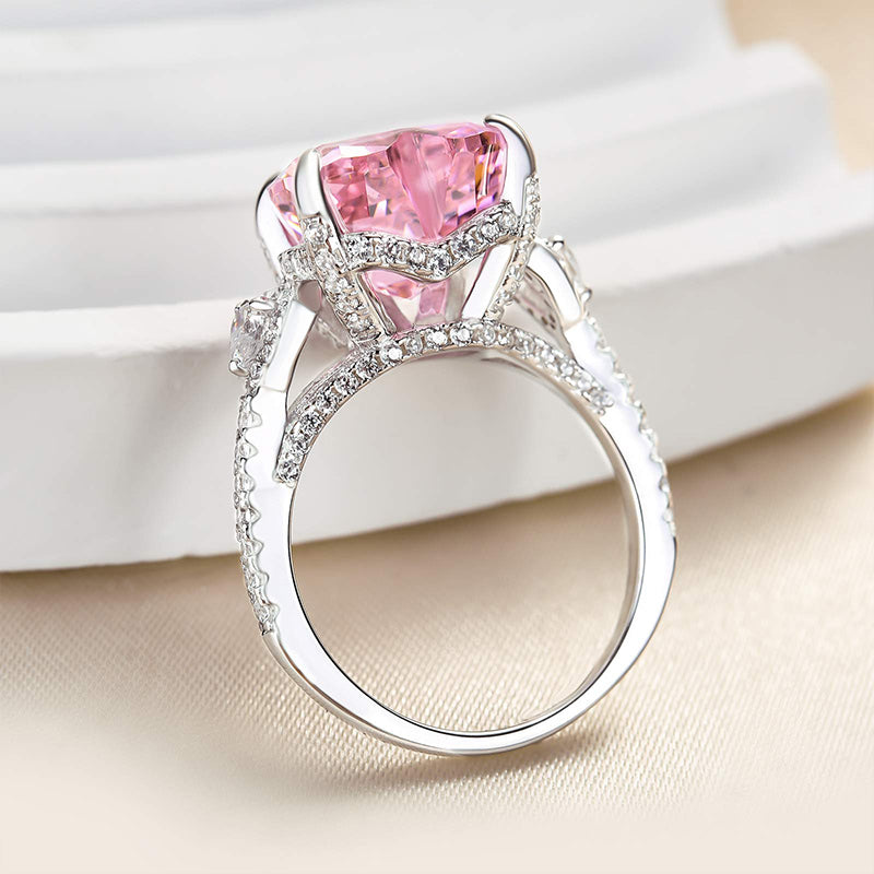 2.70Ct Heart Shape Pink Diamond Party Engagement Ring Solid 14k White Gold  – DiamondLoops