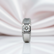 Round Cut 1.0 Ct Diamond Option Men's Ring-Black Diamonds New York