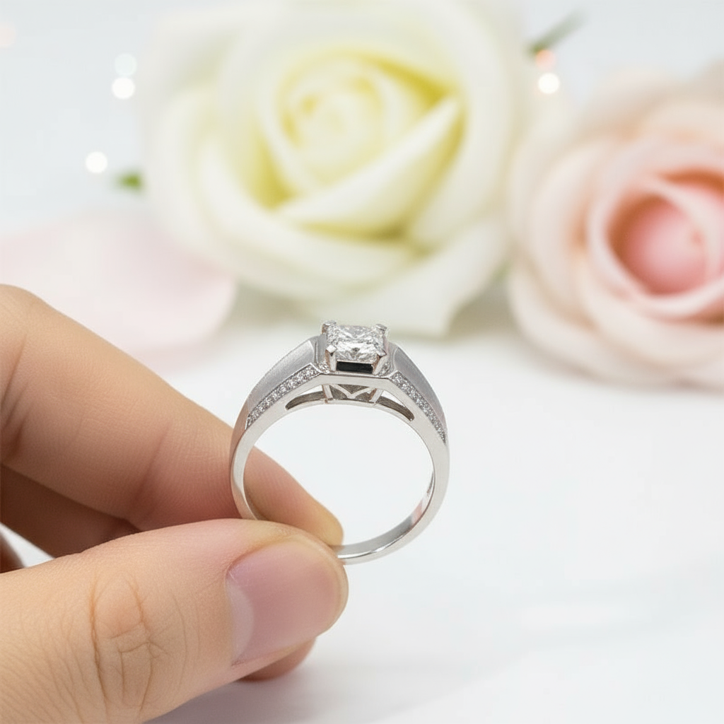 Round Cut 1.0 Ct Diamond Mens Ring-Black Diamonds New York