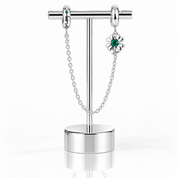 Green Lucky Clover & Red Ladybug Charms-Black Diamonds New York