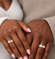 Matching Interlocking Puzzle Promise Ring
