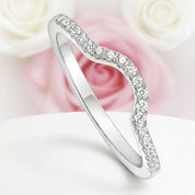 Single Stackable Curve Diamond Ring-Black Diamonds New York