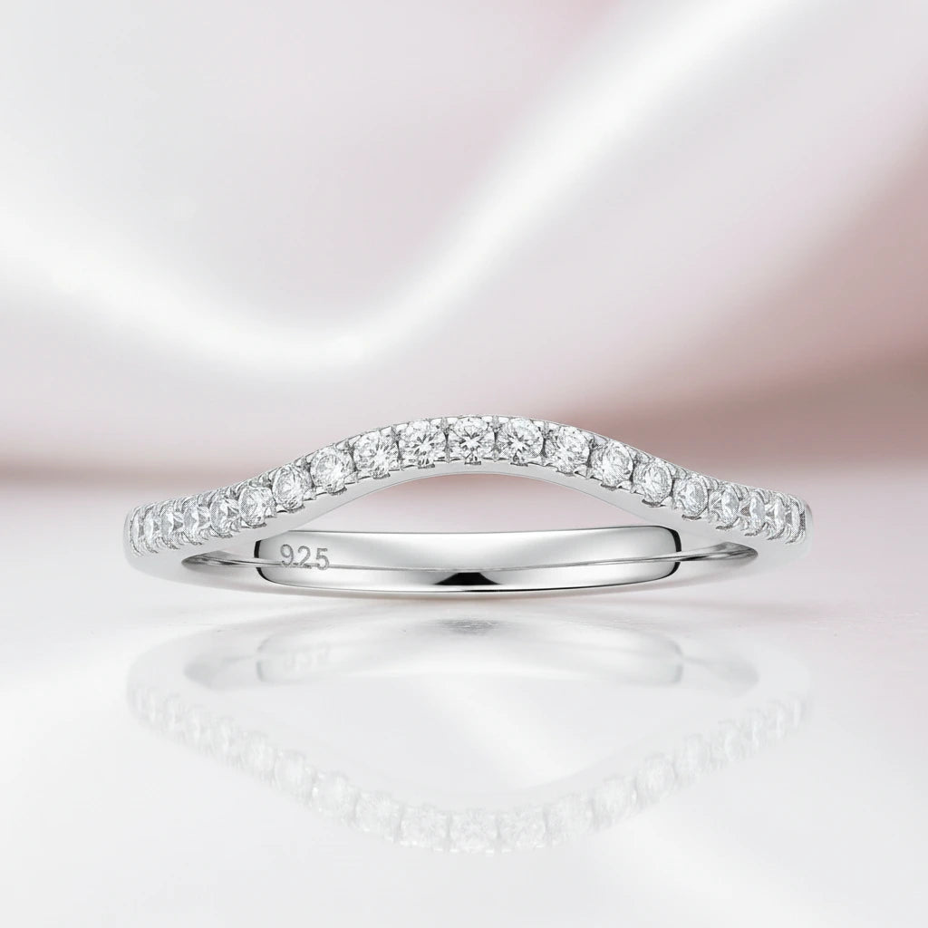Single Stackable Curve Diamond Ring-Black Diamonds New York