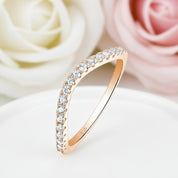 Single Stackable Curve Diamond Ring-Black Diamonds New York