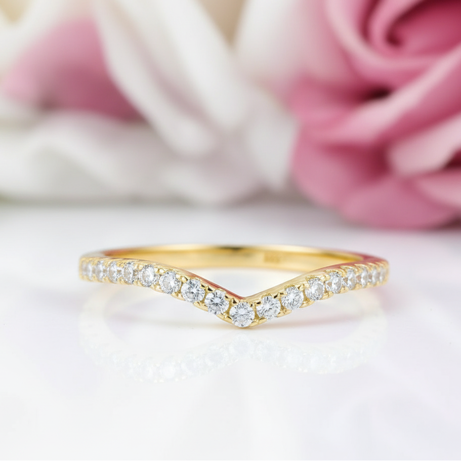 Single Stackable Curve Diamond Ring-Black Diamonds New York