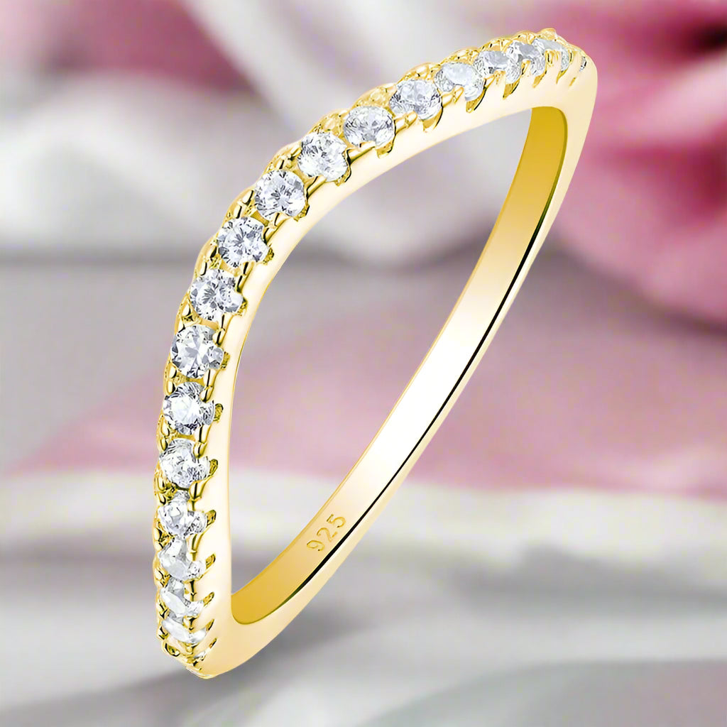 Single Stackable Curve Diamond Ring-Black Diamonds New York