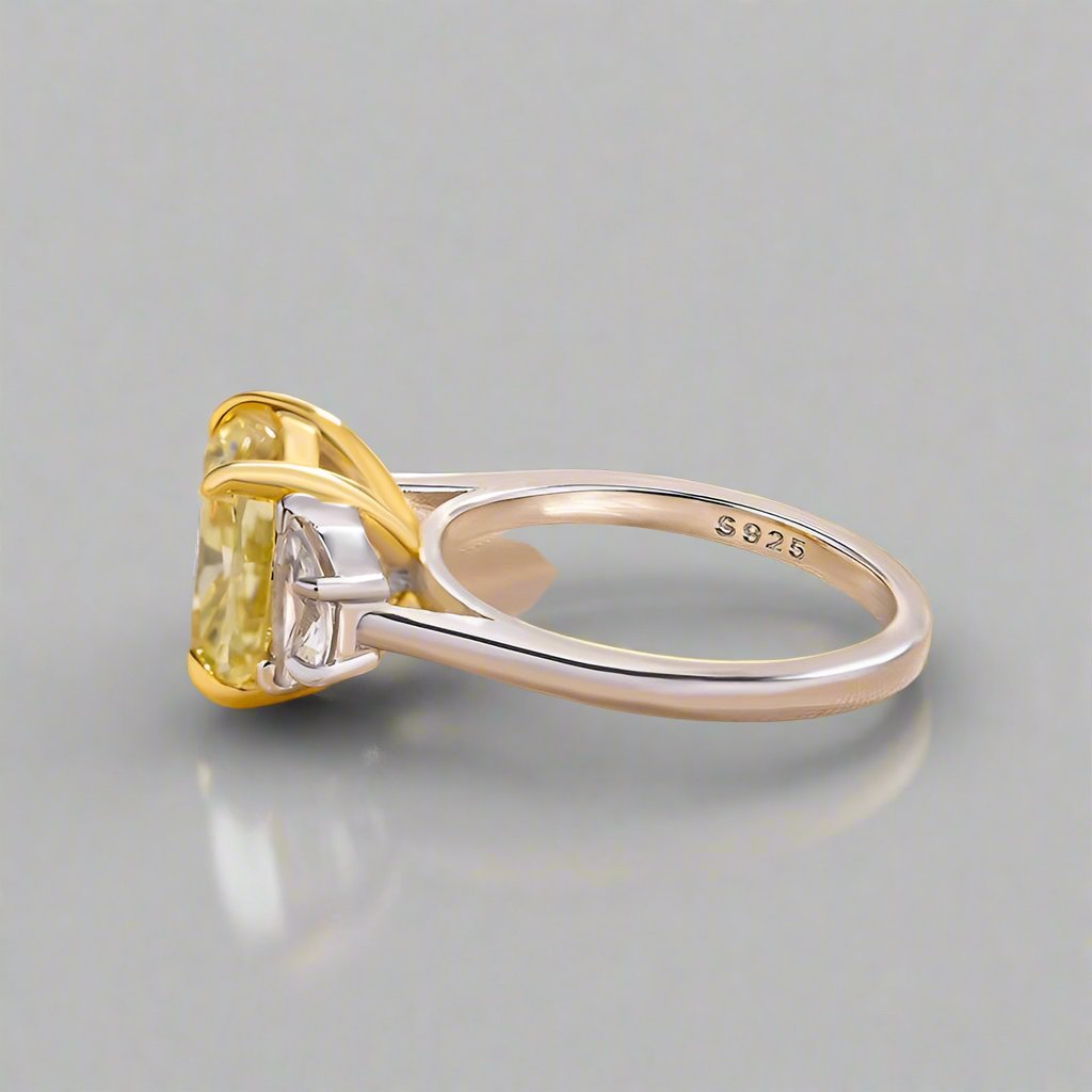 VIP Custom Ring- 1.5 ct Cushion Cut Yellow Stone (Aftersale Service)-Black Diamonds New York