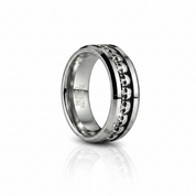 Gothic Skull Ring Band-Black Diamonds New York