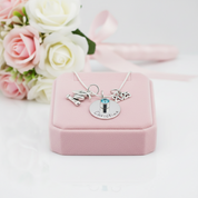 Personalized Graduation Necklace with Birthstone-Black Diamonds New York