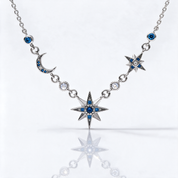 Moon & Star Link Chain Necklace