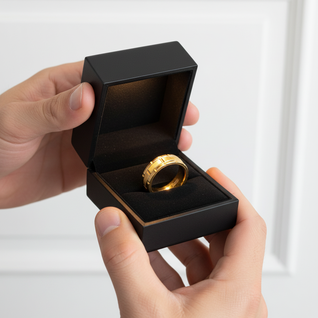 8mm Tungsten Brick Pattern Brushed Ring-Black Diamonds New York