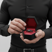 Beautiful In My Eyes- Black Diamond Option Marquise Cut 14K White Gold Gothic Wedding Ring-Black Diamonds New York