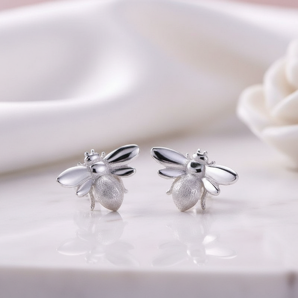 Bee Earrings-Black Diamonds New York