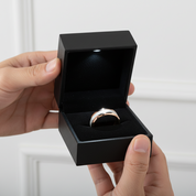 Beveled 8mm Tungsten Men's Wedding Band-Black Diamonds New York