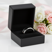 Beveled Black Carbon Titanium Men's Wedding Band-Black Diamonds New York