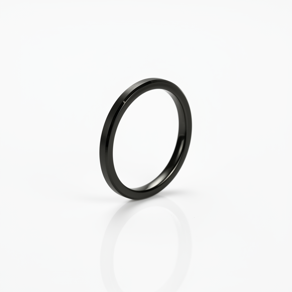 Beveled Edges & Brushed 2mm Tungsten Wedding Band-Black Diamonds New York