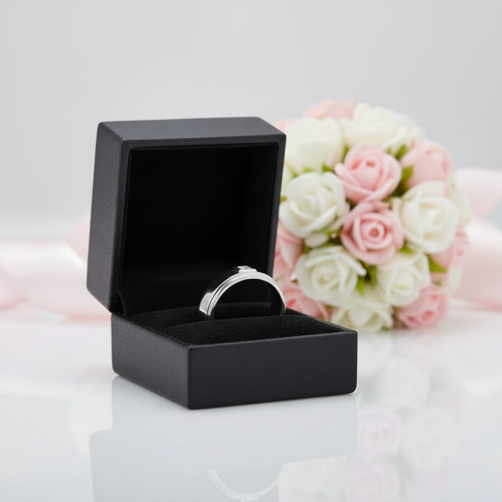 Bezel Setting Men's Ring-Black Diamonds New York
