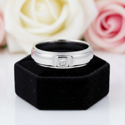 Bezel Setting Men's Ring-Black Diamonds New York