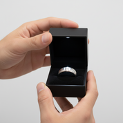 Bezel Setting Men's Ring-Black Diamonds New York