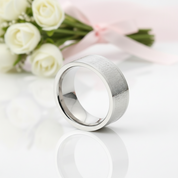 Bible Quote Stainless Steel Men's Wedding Band-Black Diamonds New York