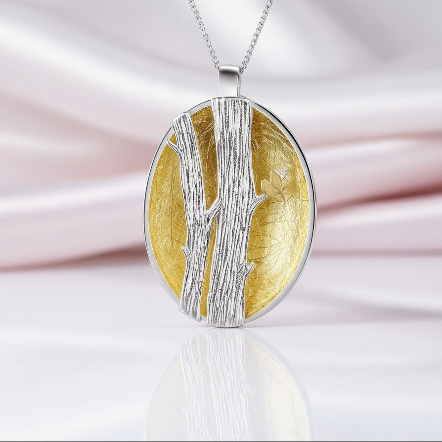Birds on Branches Pendant-Black Diamonds New York